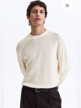 H&M Cream Crewneck Sweater
